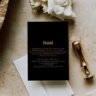 Black Gold Classic Minimal Hotel Begleitkarte