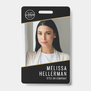 Black Gold Company Logo Mitarbeiter-ID Ausweis