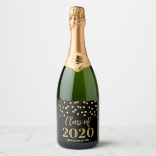 Black Gold Confetti Class 2020 Abschluss