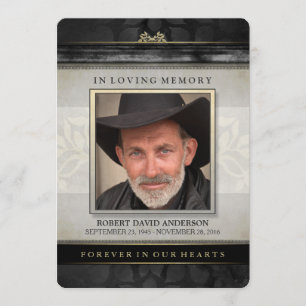 Black Gold Contemporary Sympathy Carte de remercie
