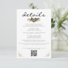 Black & Gold Country Wedding Begleitkarte