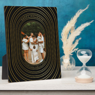 Black Gold Custom Foto Family Weihnachten Fotoplatte