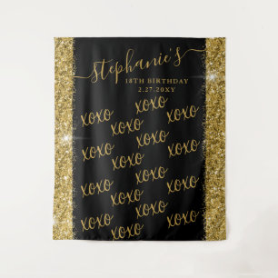 Black Gold Custom Fotobooth Selfie Foto Hintergrun Wandteppich