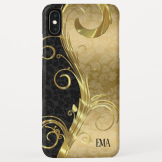 Black Gold Damask Gold Wirbel Case-Mate iPhone Hülle