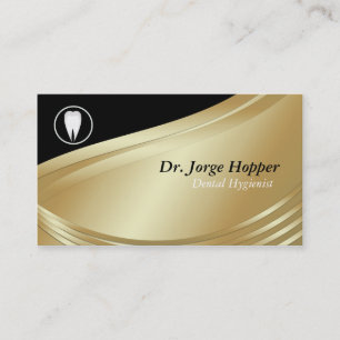 Black Gold Dental Hygienic Business Card Visitenkarte