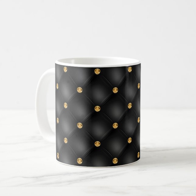 Black Gold Diamond Tufat Coffee Tasse (Vorderseite Links)