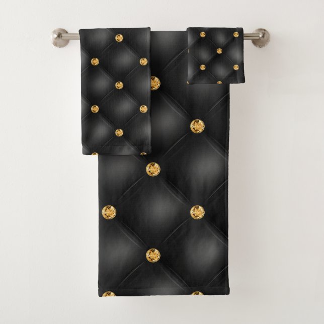 Black Gold Diamond Tuftuchhandtuch Set (Insitu)