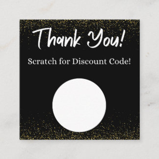 Black & Gold Discount Scratch Off Danke Karte