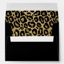 Black Gold Empreinte de léopard Poster de animal P