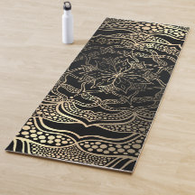 Black & Gold Floral Mandala Schöner, stilvoller Ch