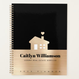 Black Gold Foil Real Anwesen Broker Agent House Planer