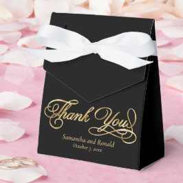 Black & Gold Foil Vielen Dank für Ihre kalligraphi Geschenkschachtel
