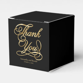 Black & Gold Foil Vielen Dank für Ihre kalligraphi Geschenkschachtel