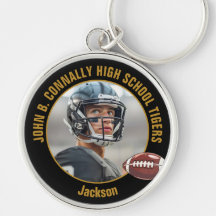 Black Gold Football Player Photo Commemorative