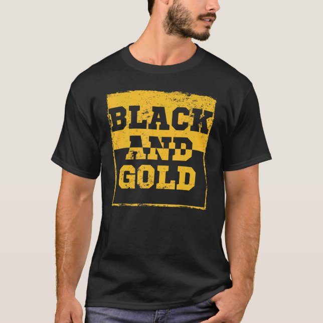 Black Gold Game Day Group Shirt für High School fo (Vorderseite)