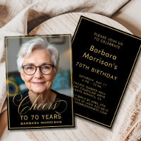 Black & Gold Geburtstag jubelt auf 70 Jahre Foto