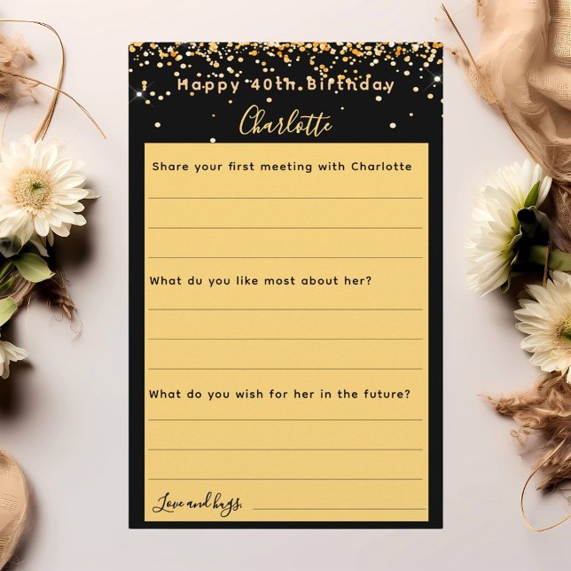 Black Gold Geburtstagskarte (Von Creator hochgeladen)