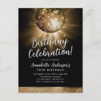 Black Gold Glitzer 70er Party Diskothek Ball Gebur