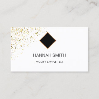 Black & Gold Glitzer Glitzer Beauty Salon Telefonnummerkarte