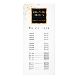 Black & Gold Glitzer Glitzer Beauty Salon Werbekarte