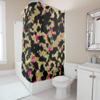 Black Gold Glitzer Hot Pink Abstrakt Peeling Glam