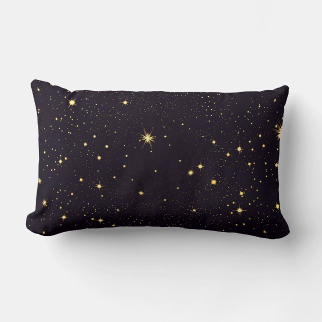 Black Gold Glitzer Imitate Fossilienmuseum Confett Lendenkissen (Vorderseite)