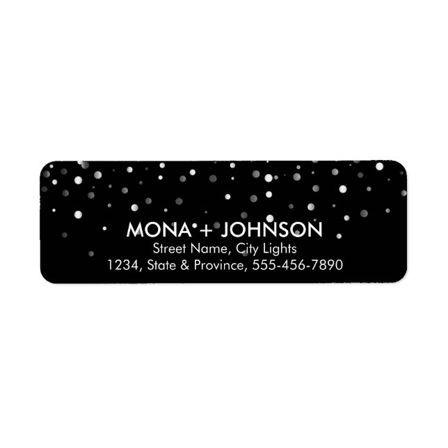 Black Gold Glitzer Sparkle Confetti Dots Modern (Vorne)