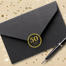 Black Gold Glitzer Typografie 50. Geburtstagsparty