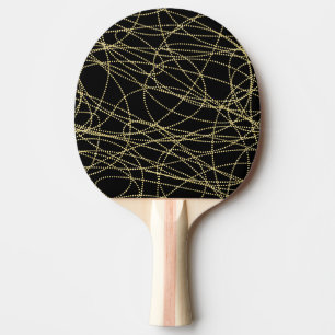 Black Gold Glitzy Abstrakte Weihnachten Tischtennis Schläger