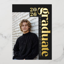 Black Gold Graduate Black Photo Graduation Gold