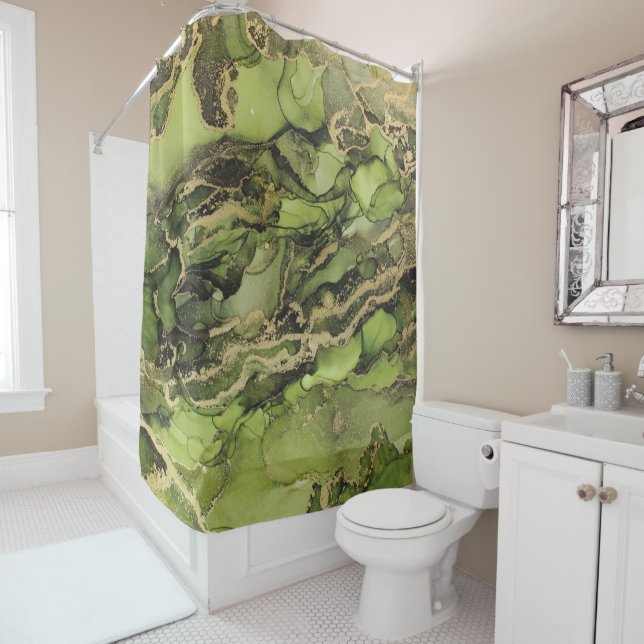 Black Gold Green Duschvorhang (Beispiel)