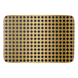 BLACK GOLD HEXAGON PATTERN BAD MAT BADEMATTE
