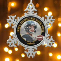 Black Gold High School Football Player Photo