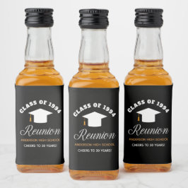 Black Gold High School Wiedersehen Personalisiert  Alkoholflaschenetikett