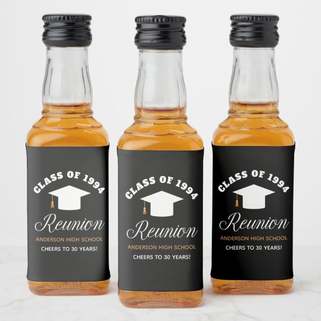 Black Gold High School Wiedersehen Personalisiert  Alkoholflaschenetikett (Flaschen)