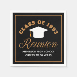 Black Gold High School Wiedersehen Personalisiert  Serviette