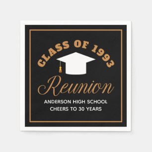 Black Gold High School Wiedersehen Personalisiert  Serviette