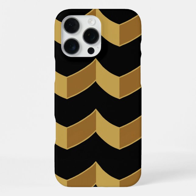 Black Gold iPhone 16 Pro Max Hülle (Rückseite)
