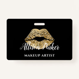 Black Gold Kiss Lips Ausweis
