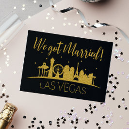 Black Gold Las Vegas Wedding Elopement Empfang Einladung