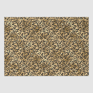 Black Gold Leopard Cheetah Animal Print Seidenpapier