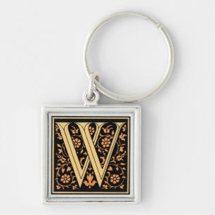 Black & Gold Letter "W" - Schlüsselanhänger
