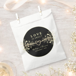 Black Gold Liebe ist süße Gefälligkeitstasche Geschenktütchen