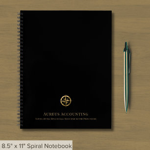 Black Gold Logo Notizbuch