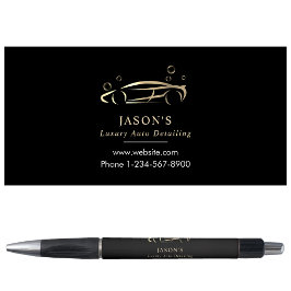 Black & Gold Luxury Auto Detailing Car Cleaning Kugelschreiber