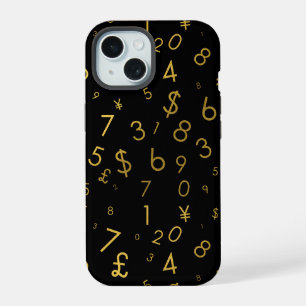 Black Gold Luxury Numéros Devise Symboles Motif