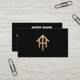 Black Gold Luxury Real Anwesen Broker Elegante Visitenkarte