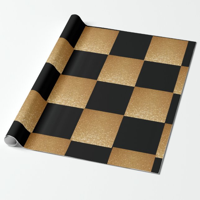 Black & Gold Luxus 2022 Geschenkpapier (Ungerollt)