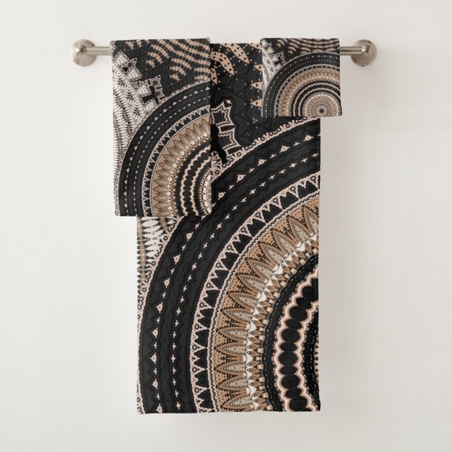 Black Gold Mandalase Badhandtuch Set (Insitu)