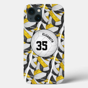 Black Gold Mannschaft Geschenke Mädchen Volleyball Case-Mate iPhone Hülle